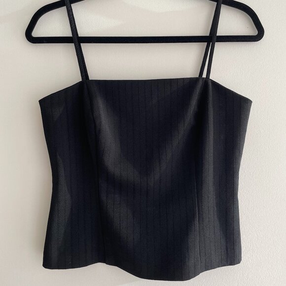 pinstripe 90's bustier top - Picture 1 of 4